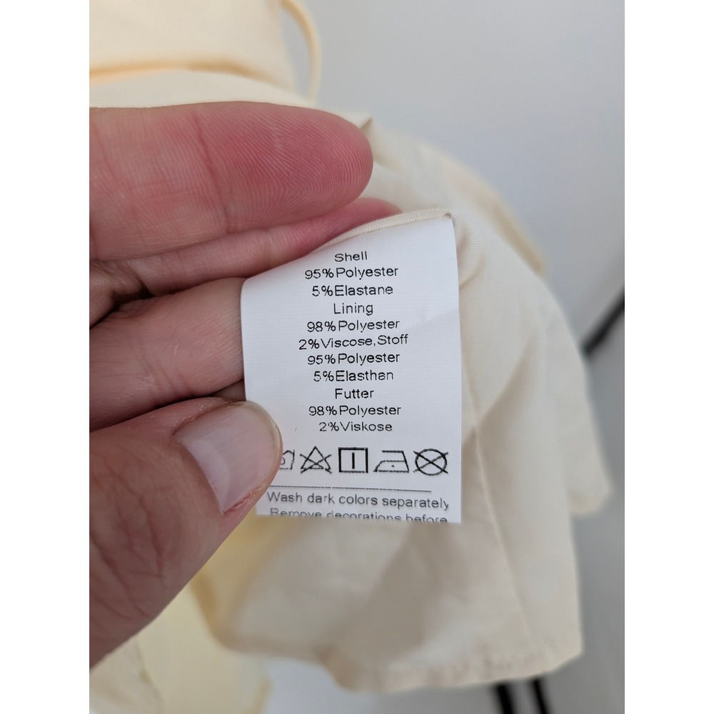Scarlet Darkness Dress Medium Cream Renaissance Ruffle High Low Puff Sleeve - Picture 6 of 7